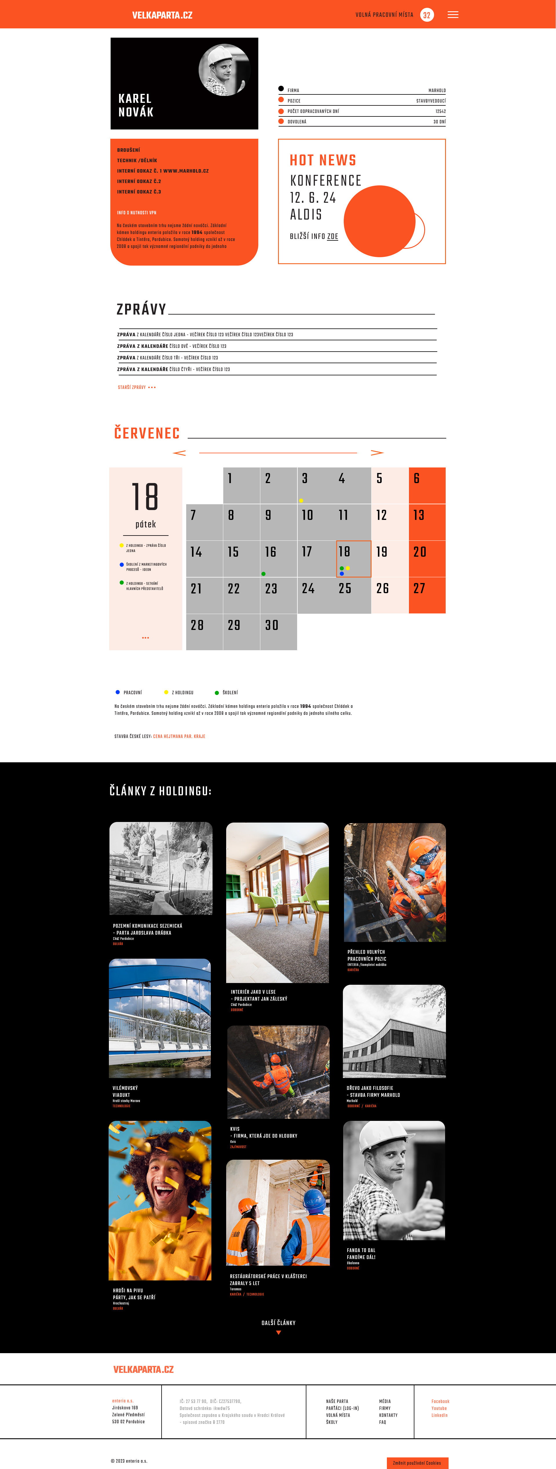 Novinky v profilu uživatele aneb co nového chystáme na Velké Partě