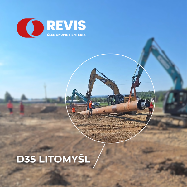 Ukázková spolupráce REVISu a FORGASu na přeložce plynovodu pro D35